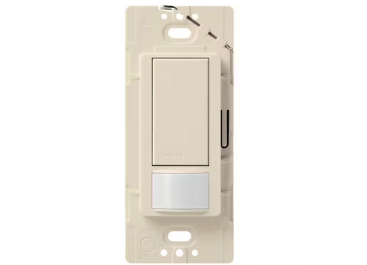 Maestro Vacancy-Only Sensor Switch, 2 Amp/Single-Pole, No Neutral Required, Limestone (MS-VPS2-LA)