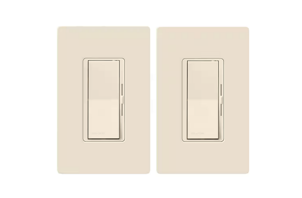 Diva LED+ Dimmer Switch w/Wallplate for Dimmable LED Bulbs, 150-Watt/Single-Pole or 3-Way, White (DVWCL-2PK-LA) (2-Pack)