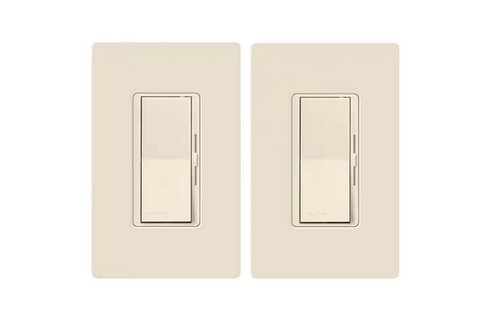 Diva LED+ Dimmer Switch w/Wallplate for Dimmable LED Bulbs, 150-Watt/Single-Pole or 3-Way, White (DVWCL-2PK-LA) (2-Pack)