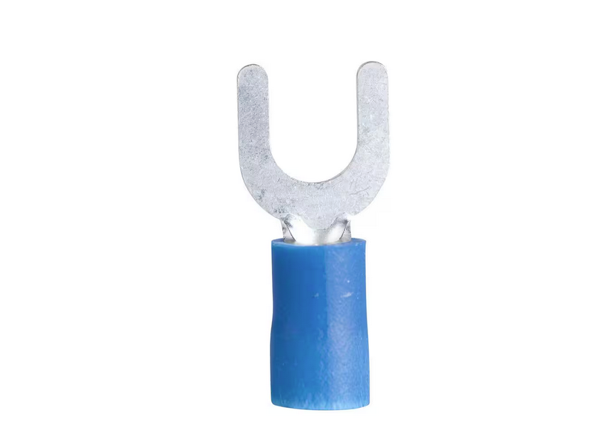 16-14 AWG Spade Terminal Stud Size 8-10 Blue 100-Pack (Case of 4)