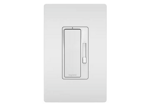 radiant 450-Watt Single Pole/3-Way LED/CFL/Incandescent Decorator Rocker Dimmer with Wall Plate, White - 91006748472