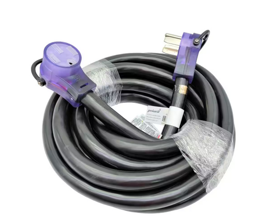 15 ft. STW 6/3+8/1 4-Wire Heavy-Duty RV/EV/Generator 50 Amp 125-Volt/250-Volt 14-50 Extension Cord NEMA 14-50P to 14-50R - 91006554585