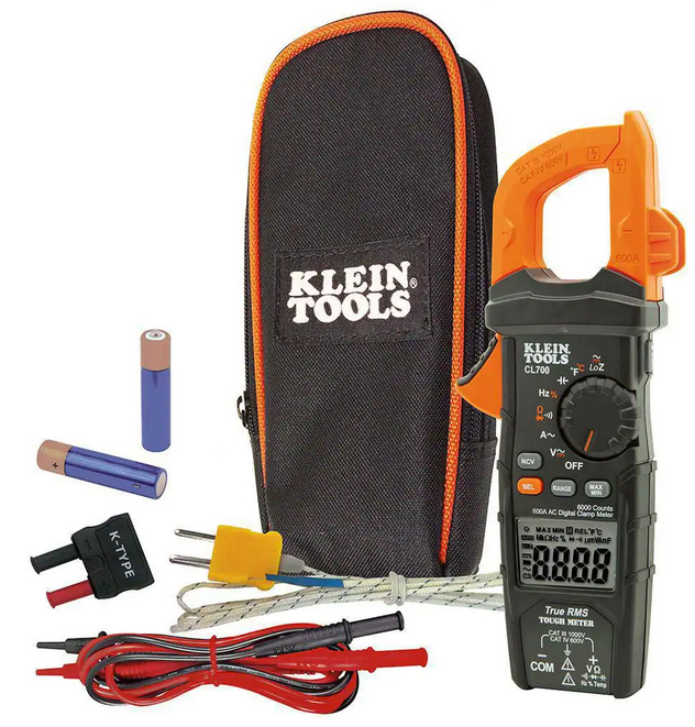 600 Amp AC True RMS Auto-Ranging Digital Clamp Meter with Temp - 91001572139