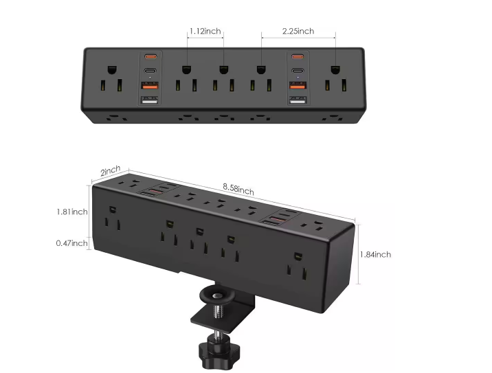 14-Outlets Power Strip Surge Protector with AC Outlets 8 USB Ports and 6 ft. Cord with 1200 Joules - 91011526519