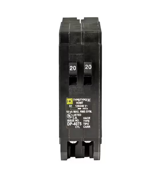 Homeline 2-20 Amp Single-Pole Tandem Circuit Breaker - 9576751