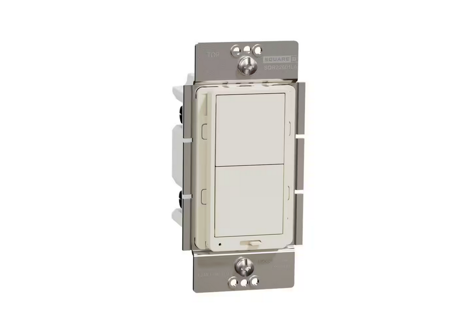 X Series 15 Amp 600-Watt Single-Pole/3-Way Rocker Dimmer Light Switch Back Wire Clamps Matte Light Almond - 91007764104