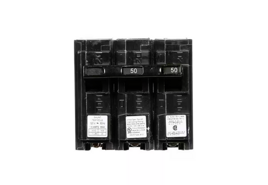 50 Amp Double-Pole Type QP Circuit Breaker with 120-Volt Shunt Trip