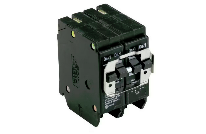 BR 1-30 Amp 2 Pole and 1-50 Amp 2 Pole BQC (Common Trip) Quad Circuit Breaker - 9190819