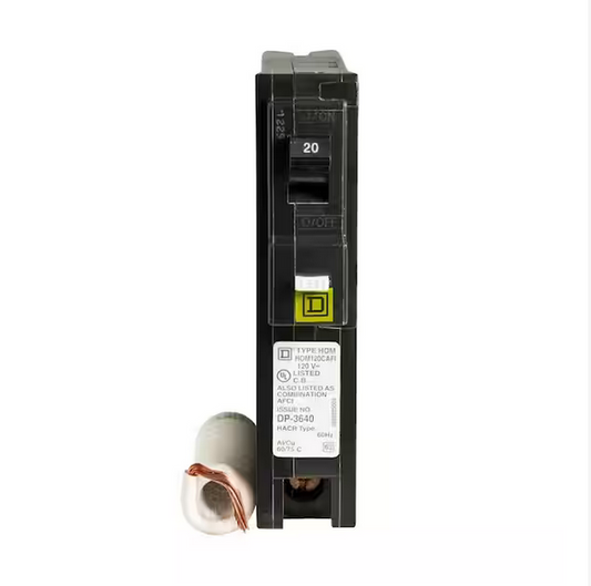 Homeline 20 Amp Single-Pole Combination Arc Fault Circuit Breaker (12-Pack) - 91005370697