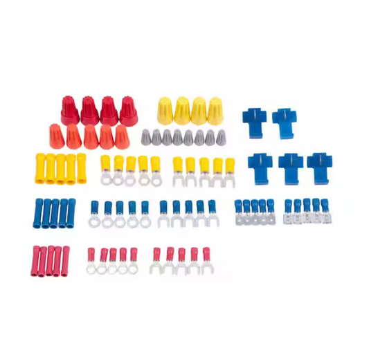 Slide Card Kit with 80 Assorted Wire Connectors, Solderless Terminals (Case of 5) - 91002098361