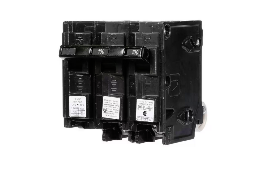 100 Amp Double-Pole Type QP Circuit Breaker with 120-Volt Shunt Trip