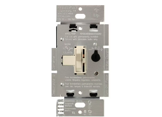 Toggler LED+ Dimmer Switch for Dimmable LED and Incandescent Bulbs, 250W/Single-Pole or 3-Way, Brown (AYCL-253P-LA) - 91001214120