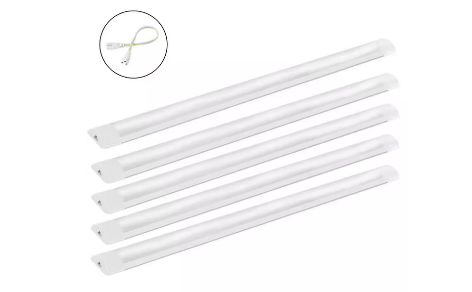 4 ft. 200-Watt Equivalent 4500 Lumens Integrated LED White Shop Light for Shop Office 5500K (5-Pieces) - 91008260871