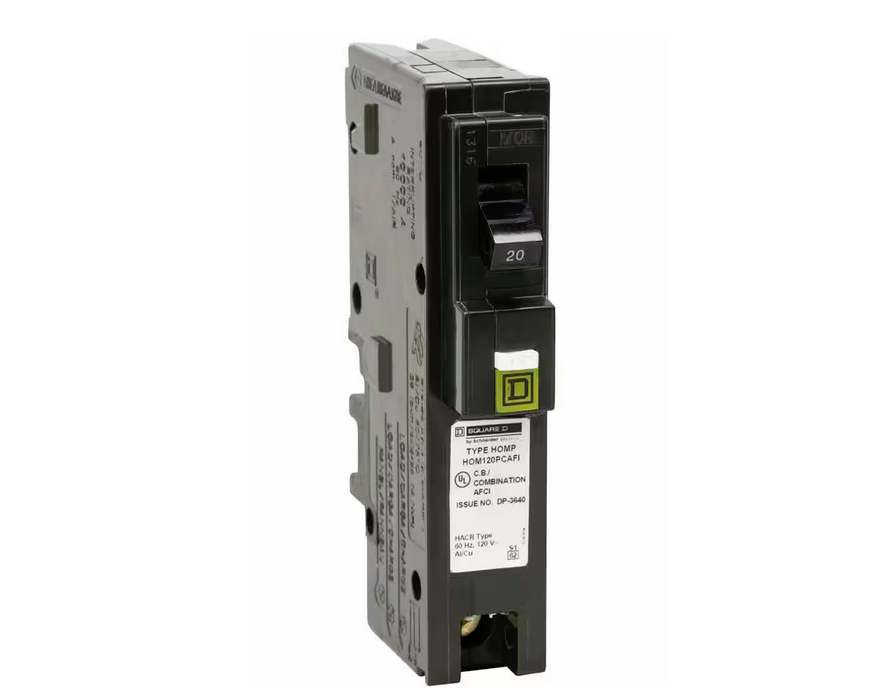 Homeline 20 Amp Single-Pole Plug-On Neutral Combination Arc Fault Circuit Breaker(HOM120PCAFIC) - 91000039751