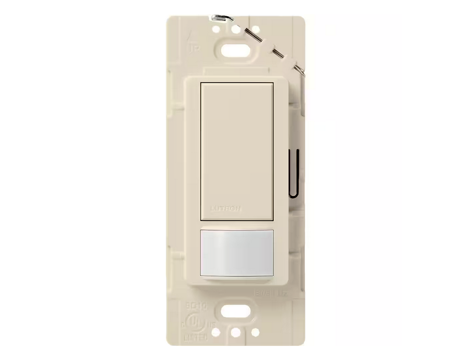 Maestro Vacancy-Only Sensor Switch, 2 Amp/Single-Pole, No Neutral Required, Light Almond (MS-VPS2H-LA) - 9580434
