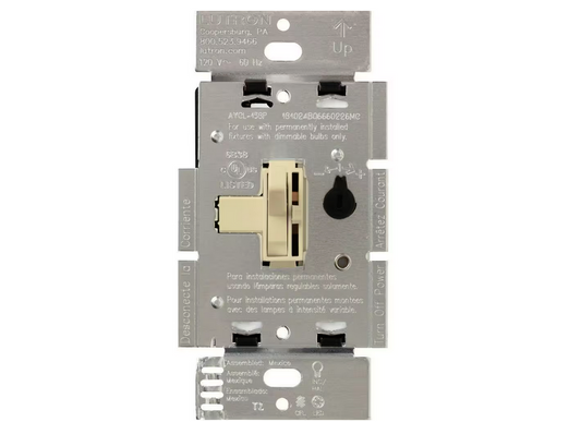 Toggler LED+ Dimmer Switch for Dimmable LED and Incandescent Bulbs, 250W/Single-Pole or 3-Way, Brown (AYCL-253P-IV) - 91001214122