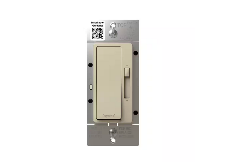 radiant 150-Watt Single-Pole/3-Way LED Advanced Decorator Rocker Dimmer, Light Almond - 91010879342