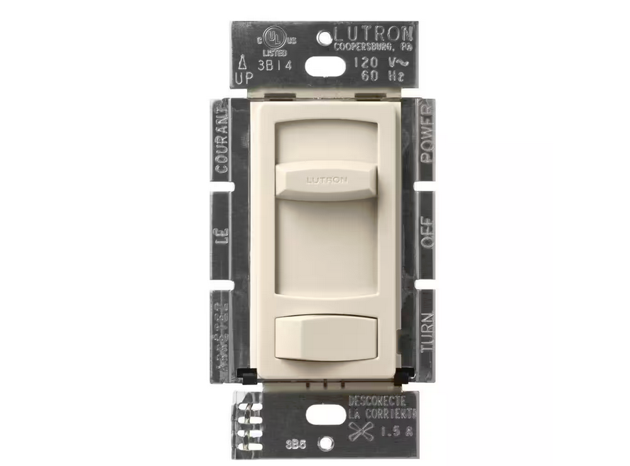 Skylark Contour 1.5 Amp Single-Pole/3-Way, Quiet 3-Speed Fan Control - Light Almond (CTFSQ-F-LA) - 91000525606