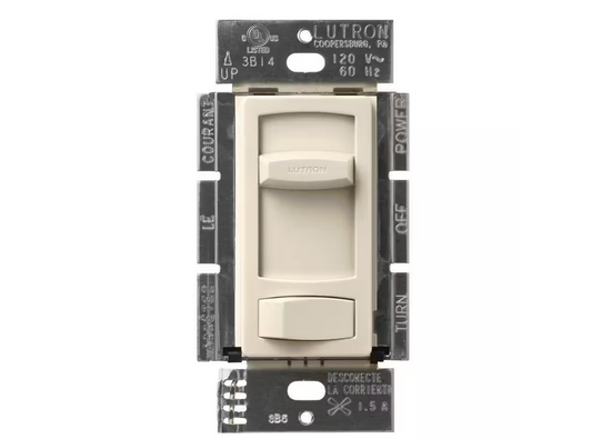 Skylark Contour 1.5 Amp Single-Pole/3-Way, Quiet 3-Speed Fan Control - Light Almond (CTFSQ-F-LA) - 91000525606