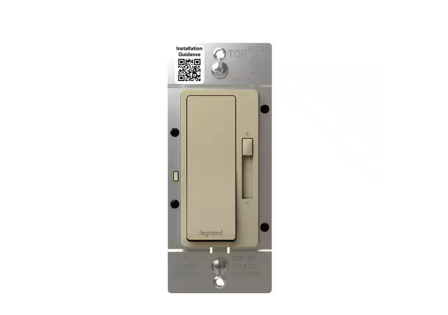 radiant 150-Watt Single-Pole/3-Way LED Advanced Decorator Rocker Dimmer, Ivory - 91010879818