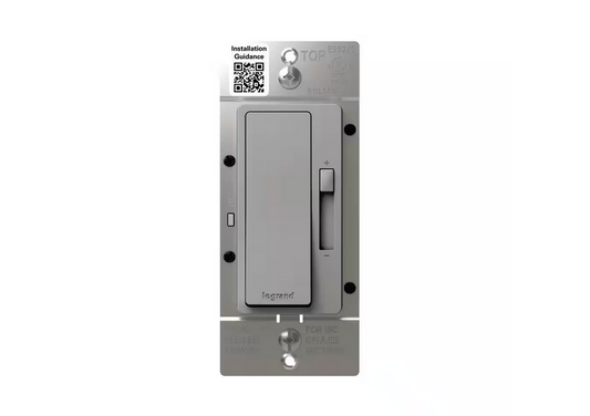 radiant 150-Watt Single-Pole/3-Way LED Advanced Decorator Rocker Dimmer, Gray - 91010879928