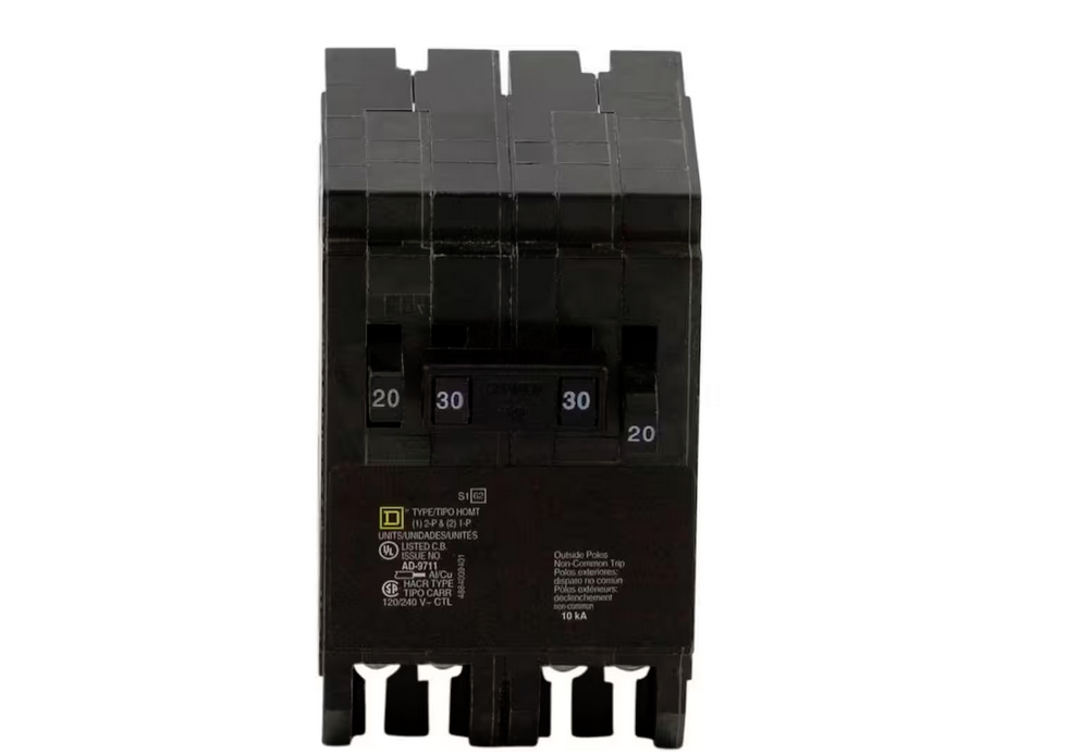 Disjoncteur Quad Tandem Homeline 20A/40A - Neuf (peut Avoir De Petits Défauts D'usine)