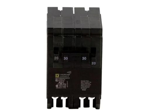 Homeline 2-20 Amp Single-Pole 1-30 Amp 2-Pole Quad Tandem Circuit Breaker - 9565431