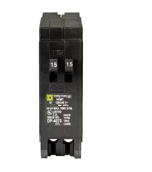 Homeline 2-15 Amp Single-Pole Tandem Circuit Breaker - 9576743