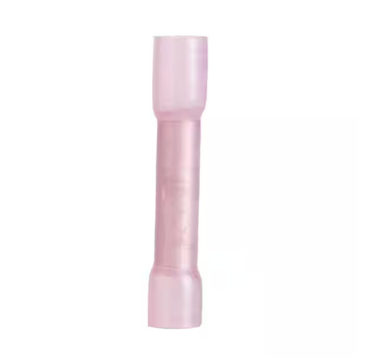 22-18 AWG Butt Splice Terminal with Heat Shrink Insulation (25-Pack) - 91003364191