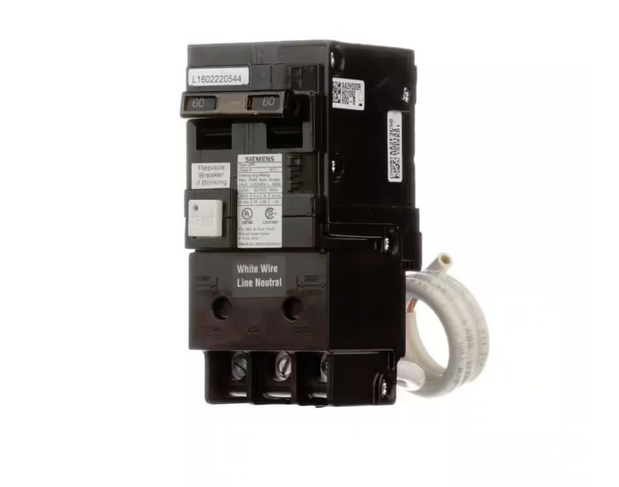 60 Amp Double Pole Type QPF GFCI Circuit Breaker RBPU - 9404813