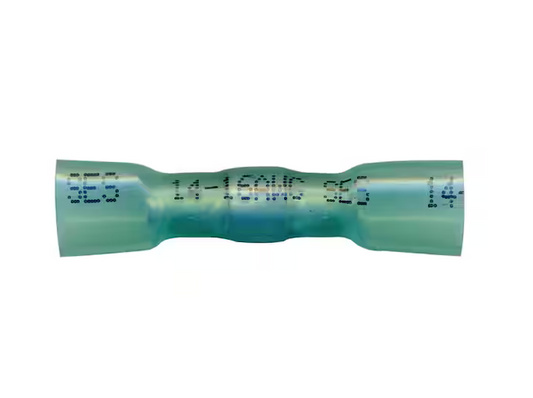 16-14 AWG Heat Shrink Butt Splice Terminal, Blue 6/Pkg (Case of 5)