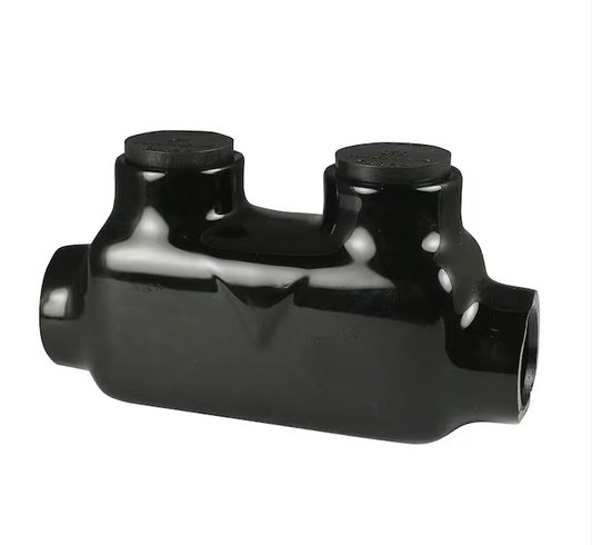 250 MCM - 6 AWG Inline Splice Multi Tap Connector Insulated, Black - 91003915688