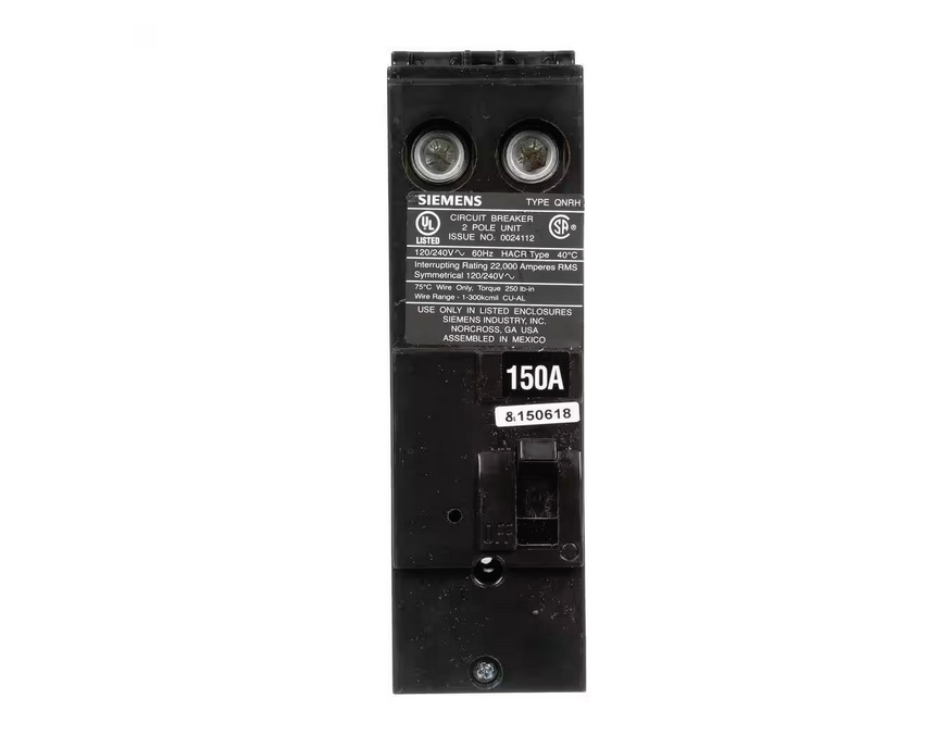 150 Amp Double-Pole Type QNH 22kA Reverse Handle Circuit Breaker