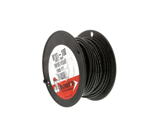 Stranded Copper THHN Wire 8GA 600V Black 100' - 978664