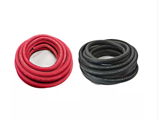 1-0 Gauge 5 ft. Black/5 ft. Red Welding Cable (1 Pair) - 91007418432