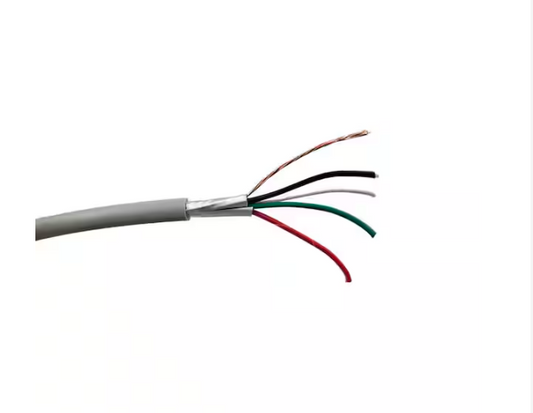 100 ft. 22AWG/4 Conductors Gray Stranded-Shielded CL2 Power/Alarm/Audio Wire - 91011870359