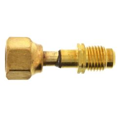 Brass Flare Swivel Nut with Valve Core 1/4" Male - 934933