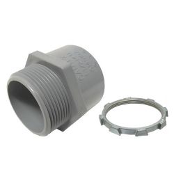 PVC Electrical Conduit Male Fitting 1/2" Gray - 950097