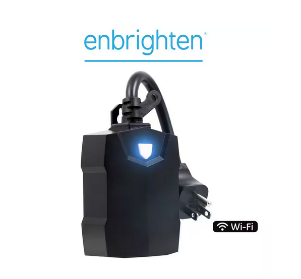 Outdoor Wi-Fi Programable Countdown Smart Plug Timer, 2-Outlet Grounded - Black - 91010563627