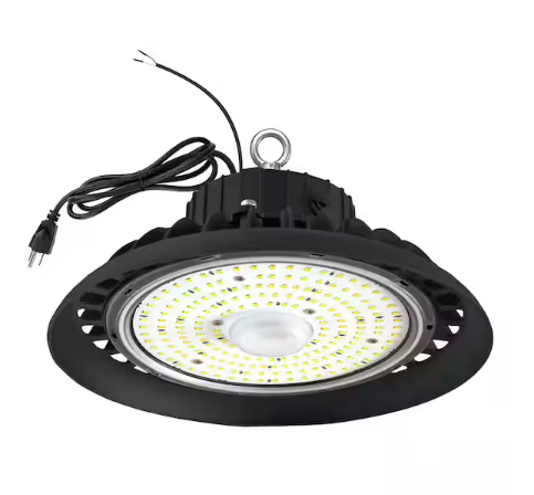 10 in. 300-Watt Equivalent Integrated LED Dimmable Black High Bay Light, 5000K - 91008625148