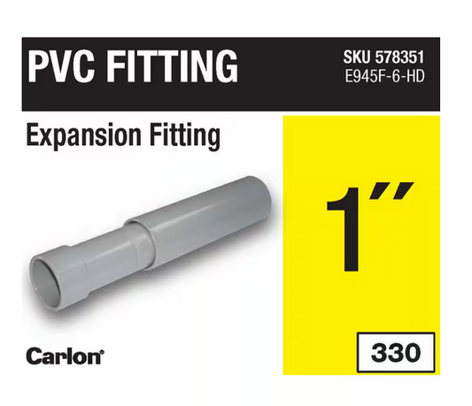 1 in. Schedule 40 and 80 PVC Standard Expansion Coupling - 9578351