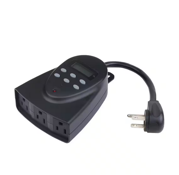 Weekly Digital Timer, 3-Outlet, Black – All Electric & HVAC Supply, Inc.