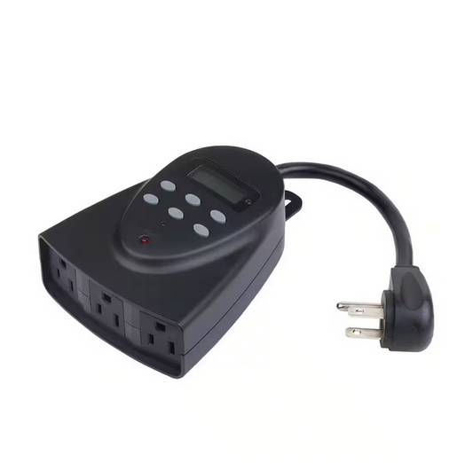 Weekly Digital Timer, 3-Outlet, Black