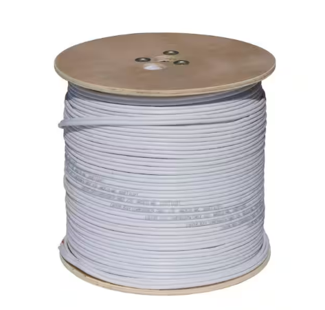 1,000 ft. RG59 Coaxial Cable with Power Cable in White - 91006362129