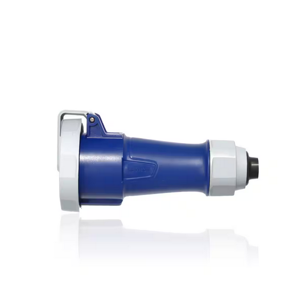 LEV Series 30 Amp 120-Volt/208-Volt 3-Phase 4P 5W IEC 60309 Pin and Sleeve Connector w/Screwless Clamp Watertight, Blue - 91007207486