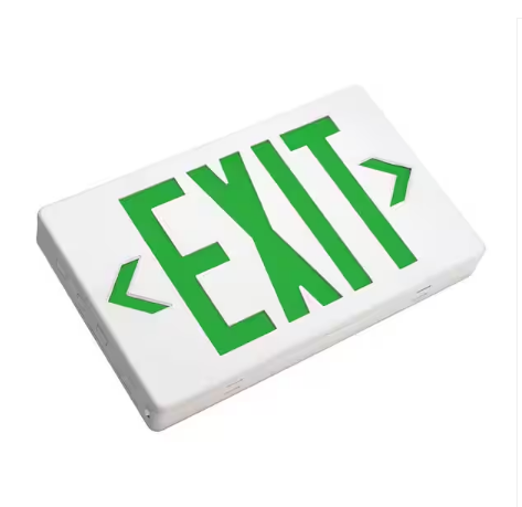 EXL1 Series 1.2-Volt White Integrated LED Emergency Exit Sign with Green Lettering - 91002738396