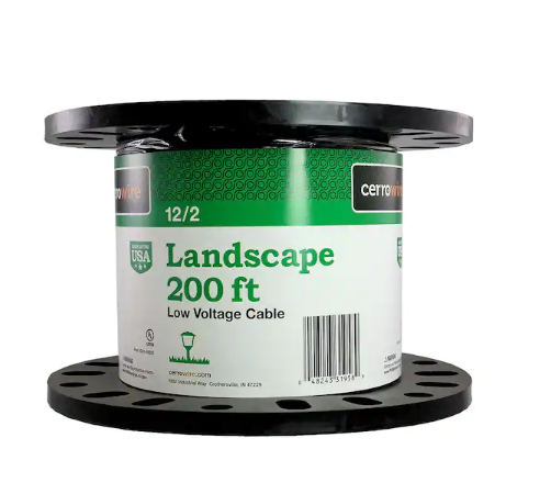 200 ft. 12/2 Black Stranded Low-Votlage Landscape Lighting Wire - 9750224