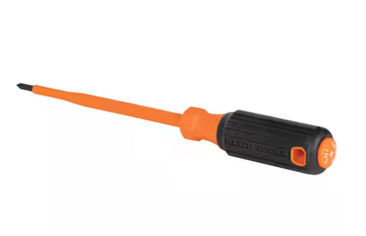 Insulated Screwdriver, #1 Phillips Tip, 6 in. Round Shank - 91008811177