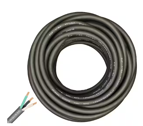 150 ft. 16/3 16-Gauge 3 Conductor 300-Volt Black SJOOW Cable Cord - 91011143965