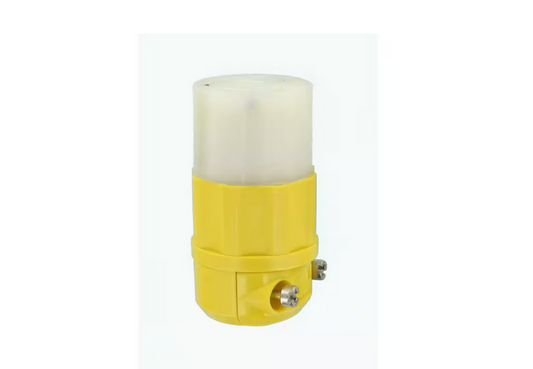 15 Amp 125-Volt Straight Blade Grounding Connector, Yellow/White